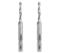 Bonsicoky Lot de 2 forets mixtes 10-32 NC pour tarauds et forets, multi-usages, argent