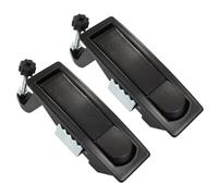 Bonsicoky Lot de 2 loquets de compression en alliage de zinc - Levier réglable - Loquet de compression manuel avec gâchette surélevée - Sans clé - Noir