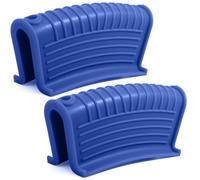 Bonsicoky Lot de 2 supports de poignée en silicone antidérapants et résistants à la chaleur pour poêles, poêles, poêles, fours, ustensiles de cuisine - Bleu
