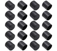 Bonsicoky - Lot de 20 capuchons ronds en caoutchouc pour pieds de meubles - 32 mm - Capuchons en plastique pour pieds de chaise, patio/meubles d'intérieur - Noir
