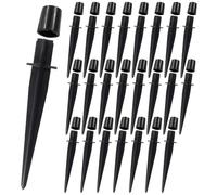 Bonsicoky Lot de 24 piquets de rechange en métal pour lampes solaires d'extérieur - 2 x 13,5 cm - Pour lampes de jardin, cour, allée, patio