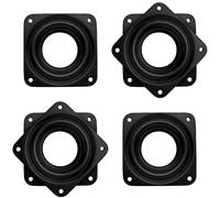 Bonsicoky Lot de 4 roulements carrés de 7,6 cm pour plateau tournant, plaque pivotante à roulement à billes de 0,6 cm d'épaisseur pour meubles pivotants, projets d'artisanat, support de maquillage