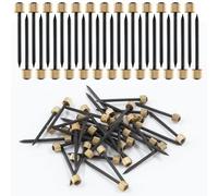 Bonsicoky Lot de 50 clous en acier noir et tête en laiton pour accrocher des photos, peinture (moyen)