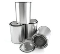 Bonsicoky Lot de 8 boîtes de peinture vides en métal avec couvercles, petites boîtes vides non doublées pour peinture (500 ml)