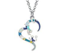 BONSNY Collier en alliage émaillé avec pendentif en forme de singe pour la fête des mères, Émail, Sans pierre précieuse