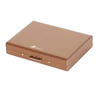 BONSYL® Porte Cartes de Crédit en Acier Inoxydable, Portefeuille Mince en Métal avec Blocage RFID pour Pouvant Contenir 10 Cartes, pour Hommes et Femmes. (10 Fentes-Or Rose)