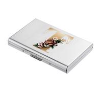 BONSYL® Porte Cartes de Crédit, Portefeuille Fin en Métal avec Blocage RFID, Design Tendance et Motifs Artistiques, pour Homme et Femme. (6 Cartes/Argent/T)