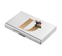 BONSYL® Portefeuille en métal avec blocage RFID pour cartes de crédit pour homme et femme - Étui fin en acier inoxydable avec motifs artistiques, design antivol, peut contenir 6 à 12 cartes.