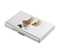 BONSYL® Portefeuille en métal avec blocage RFID pour cartes de crédit pour homme et femme - Étui fin en acier inoxydable avec motifs artistiques, design antivol, peut contenir 6 à 12 cartes.