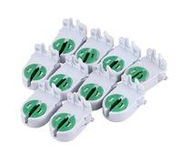 Bontannd 10pcs Dual Terminals T4 Tube Fluorescent Douille De Porte-Lampe