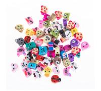 Bontannd 50pcs9mm Perles d'animaux Polymère Argrache d'argile Perles en Vrac pour La Fabrication De Bijoux Accessoires Bracelet DIY