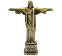 Bontannd Métal Brésil Crist Redentor Jesus Figurine Christ The Rédempteur Statue Jésus-Christ Statue Catholic Cadeau Décor