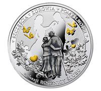 Bontannd Pologne Silver Plated Happiness Idées De Santé pour l'anniversaire De La Pièce De Monnaie De Collection