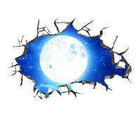 Bontannd Stickers Muraux 3D Galaxy Stickers Extérieur Planet Papier Peint Décor pour Plafond, Chambre Bébé, Chambre À Coucher pour Enfants