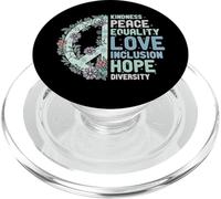 Bonté Paix Amour Egalité Justice Sociale Hiver PopSockets PopGrip pour MagSafe