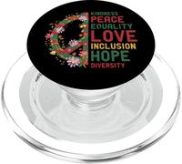 Bonté Paix Amour Egalité Justice Sociale Noël PopSockets PopGrip pour MagSafe