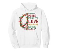 Bonté Paix Amour Egalité Justice Sociale Noël Sweat à Capuche