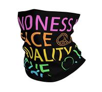 Bonté Paix Égalité Amour Inclusion Espoir Diversité1 Tube Bandeaux Étanche À La Poussière Balaclava Multi-Usage Chapeaux Demi-Visage pour Femme Yoga Homme 26X30CM