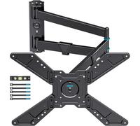 BONTEC Support Mural TV Articulé, 32-75 Pouces, Extension 838 mm | Charge maximale 50 kg, VESA 600x400, Inclinaison et pivotement, Rotation portrait et paysage, Montage en angle