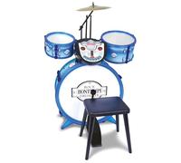 Bontempi-52 5602 - Batterie 3 fûts + tuteur électronique, 525602, Blanc Bleu