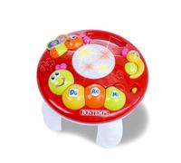 Bontempi - Babybeats Votre Table Musicale, 230x230x185 mm | 7 Mélodies Préréglées 3 Notes Musicales 2 Percussions Réglage du Volume Spectacle de Lumières Magique