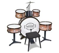 Bontempi | Batterie Grancassa 6 Éléments avec Tabouret et 2 Baguettes, Son Réaliste, 700x400x800mm, Jeu Musical pour Enfants 5+