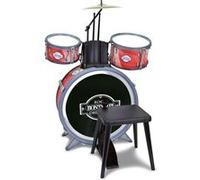 Bontempi batterie junior 68 cm rouge/noir 8 pièces Rood