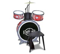 Bontempi | beatmaster : Batterie pour Petits, 500x500x680 mm | Sons Réalistes et Beaucoup de Plaisir, Rouge et Noir