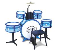 Bontempi Batterie Rock Drummer 5 fûts enfant avec tabouret Bleu