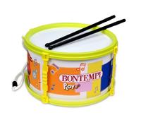 Bontempi | BeatMaster - Tambour et Baguettes de 20cm pour Une Expérience Rythmique Complète, Jaune, 21,5x21,5x11,5 cm