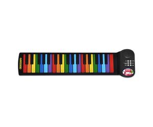 BONTEMPI - Clavier électronique Flexible Colorkeys Piano Roll Up 37 Touches | notes colorées 8 sons 6 morceaux préenregistrés Fonction enregistrement et réécoute
