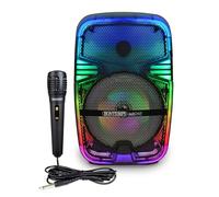 Bontempi | Enceinte Acoustique Lumineuse sans Fil avec Microphone et Éclairage RGB, Télécommande, Écran, Fonction TWS, 37x24x19.5 cm