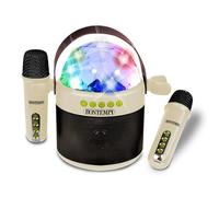 Bontempi | Enceinte sans Fil avec Double Microphone et Éclairage LED Disco, 18,5x17x12 cm