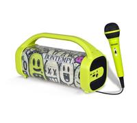Bontempi Enceinte sans fil avec microphone, éclairage RGB, USB-C, 25×21,5×9 cm