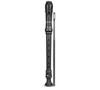 BONTEMPI - Flûte à Bec Soprano avec Doigté Allemand, Double Trou, 28 Notes Extension Do-Ré, Matériau Antichoc, 3 Pièces, Écouvillon Inclus 330mm