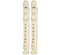 BONTEMPI - Flûte à Bec Soprano Doigté Baroque 28 Notes Extension Do-Ré Matériau Antichoc Écouvillon Inclus 330mm (Lot de 2)