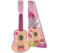 Bontempi Guitare en bois à 6 cordes pour enfants Rose 55 cm