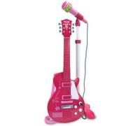 Bontempi guitare rock électronique avec microphone 112 cm rose