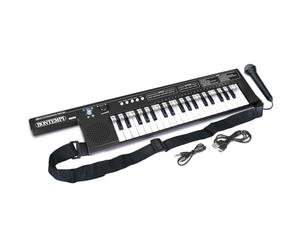 BONTEMPI - Keyrhythm Keytar électronique à 37 touches avec sangle et batterie rechargeable, 4 sons, 4 rythmes, 10 morceaux préenregistrés, fonction apprentissage, USB Type-C