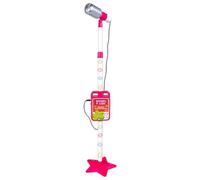 Bontempi | MP3Stage Mic - Microphone de scène avec Connexion MP3 pour des Performances polyvalentes, Étoile Rose, 210x210x1200 mm