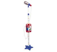 Bontempi | MP3Stage Mic - Microphone de scène avec Connexion MP3 pour Performance Polyvalente, étoile Bleue, 210 x 210 x 1200 mm