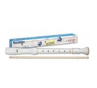 Bontempi Recorder, baroque, soprano/disque, blanc, 3 pièces, 32,7 cm, 93 g
