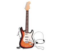 Bontempi | Rock On - Guitare Rock électronique sans fil avec microphone, sangle à bandoulière et chansons préenregistrées, 67 cm