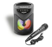 Bontempi | SonicSync - Amplificateur Audio sans Fil, 18,9x15,9x12,9 cm | Microphone Dynamique, Compartiment Pour Smartphone, Effets De Lumière et Effet D'Écho