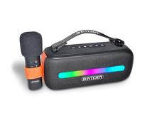 Bontempi Enceinte SonicSync sans fil, micro dynamique, RGB, TWS, écho, Noir