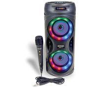 Bontempi | SonicSync - Amplificateur Karaoké sans Fil | Microphone Dynamique, Effets Lumineux, régulateur Haut/Bas, TWS et Effet éco, 41,4 x 18,8 x 18,8 cm