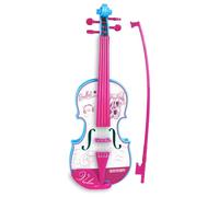 BONTEMPI - Sonicviolin Violon Électronique Rose avec 3 Mélodies Préréglées Bouton Changement de Chanson Bouton Stop Réglage du Volume Effets Lumineux Arrêt Automatique 3 Piles 1,5V R6 AA