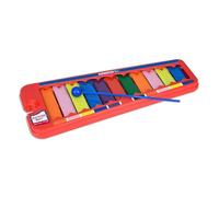 Bontempi | Xylophone Coloré, Métallophone 11 Lames Métalliques Notes Colorées Sol-Do avec Baguette, 31x12.5x2 cm