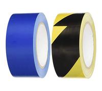 BONUS Eurotech 1BL23.71.0050/033A# Ruban de Marquage au sol PVC, largeur 50 mm, longueur 33 m, Adhésif à base de Caoutchouc, Épaisseur 0,17 mm, Jaune/Noir, Scapa avec ou sans Noyau Producteur