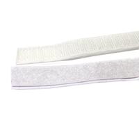 BONUS Eurotech 1BZ21.00.0016/025 Fixation crochets et boucles 16 mm bande, auto-adhésive, ensemble:25 m crochets et boucles, blanc